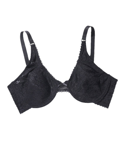 Plus-Size Women's Lingerie Lace Flattering for Fuller Busts Ultra-Thin Pure Desire Sexy