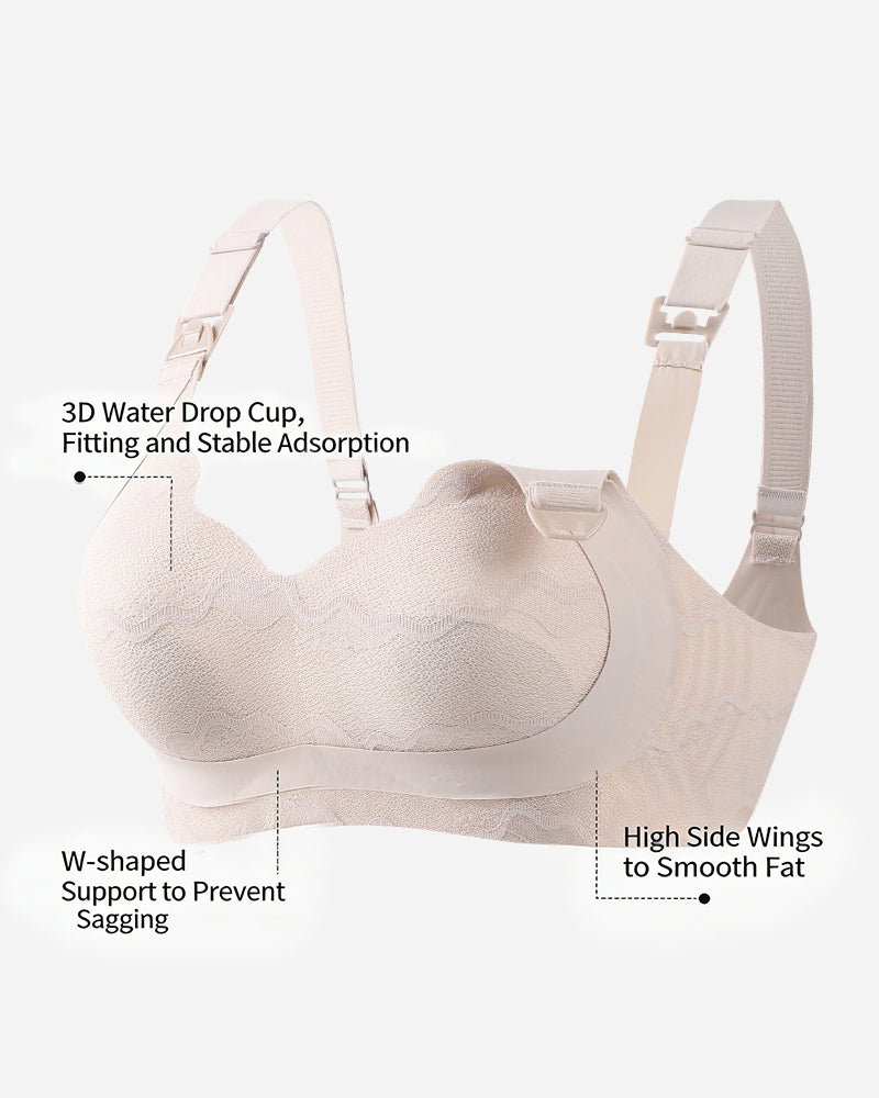 Lace Lightweight Cup Maternity Nursing Bra - Wire-Free Soft Support, Seamless, Anti-Gaping, Strapless