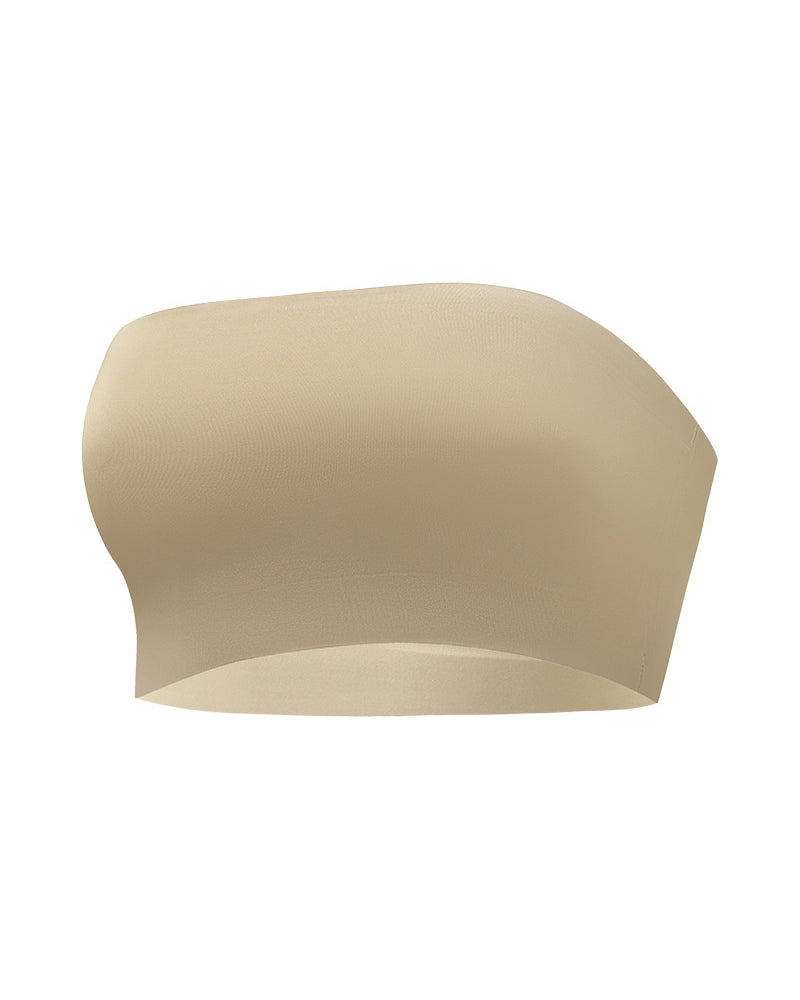 Plus Size Seamless Ice Silk Strapless Bra for Women Sheer Breathable Sexy Push-Up Strapless Lingerie for Women