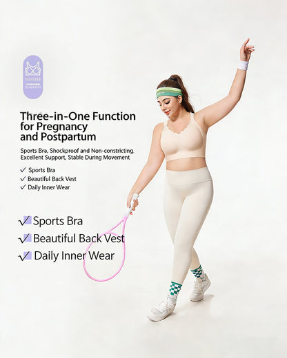 Plus-Size Women's Lingerie Seamless Minimizes Large Bust Push-Up & Lift Side Support Sculpted Back Sports