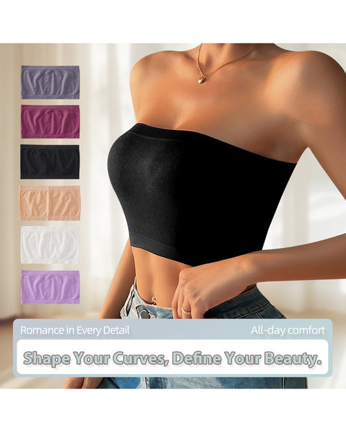 Strapless, bandeau, bralette, seamless, invisible, breathable, flattering back, anti-slip, comfortable women's lingerie