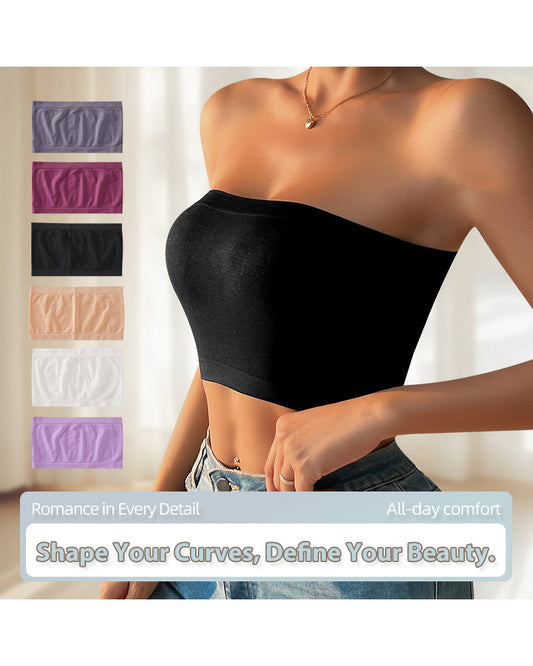 Strapless, bandeau, bralette, seamless, invisible, breathable, flattering back, anti-slip, comfortable women's lingerie