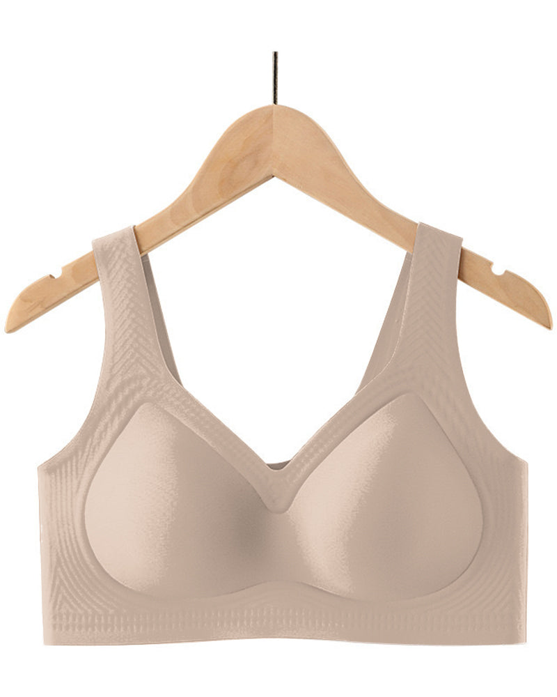 Plus Size Comfortable Seamless Bras for Curvy Women Maximizes Curves While Minimizing Appearance Push-Up Bra with Gathering Effect