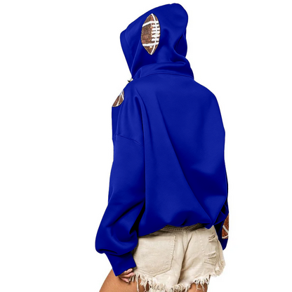 ‘Glam Kickoff’ Long Sleeve Zip Hoodie