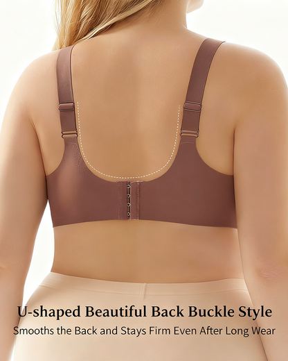 Plus Size Sports Bra with Enhanced Support Seamless Breathable Design Prevents Exposure Large Cup Size Flattens Appearance Anti-Sagging Thin-Style Bra