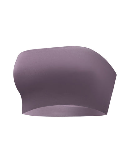 Plus Size Seamless Ice Silk Strapless Bra for Women Sheer Breathable Sexy Push-Up Strapless Lingerie for Women