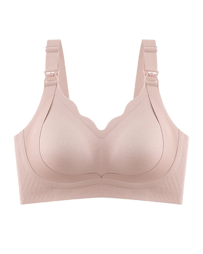 Maternity Nursing Bra Supportive, Anti-Sagging, Wire-Free Reduces Side Breast Bulge Postpartum Nursing Bra