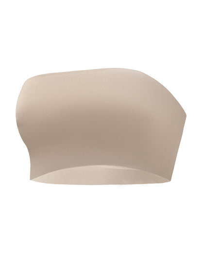 Plus Size Seamless Ice Silk Strapless Bra for Women Sheer Breathable Sexy Push-Up Strapless Lingerie for Women