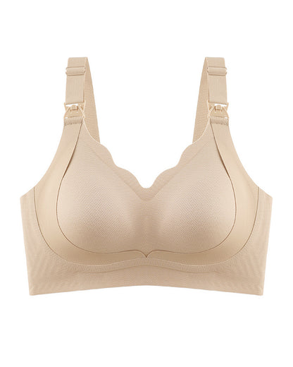 Maternity Nursing Bra Supportive, Anti-Sagging, Wire-Free Reduces Side Breast Bulge Postpartum Nursing Bra