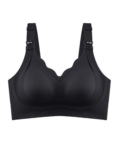 Maternity Nursing Bra Supportive, Anti-Sagging, Wire-Free Reduces Side Breast Bulge Postpartum Nursing Bra