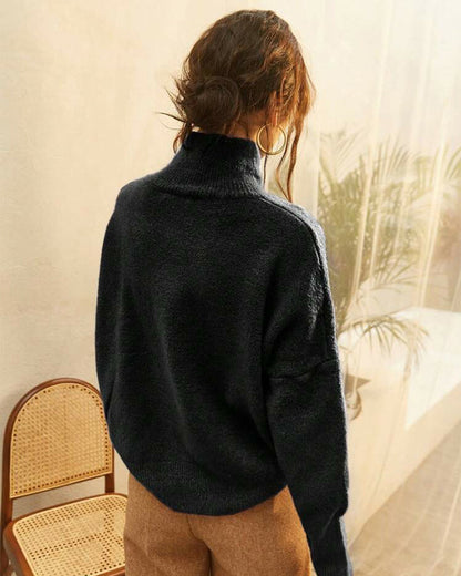 Cozy Turtleneck Knit Pullover Sweater