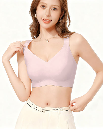 Large Size Traceless Underwear Women's Large Chest Showy Small Full Cup Anti-Sagging Para Breast Shaping Bra