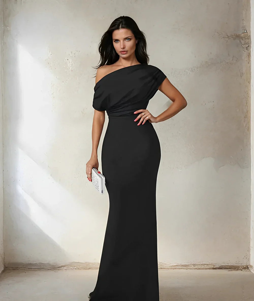 Shoulder Bodycon Maxi Dress