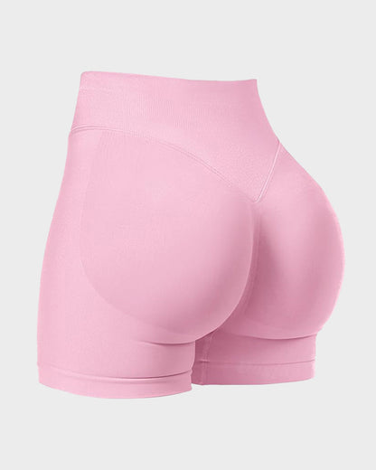 Sculpting High-Waist Seamless Shorts with Scrunch Butt Lift