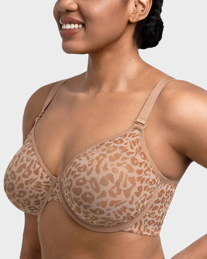 Sexy Sheer Zebra Mesh Underwire Bra