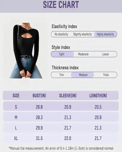 Twist Front Cutout Knit Sweater