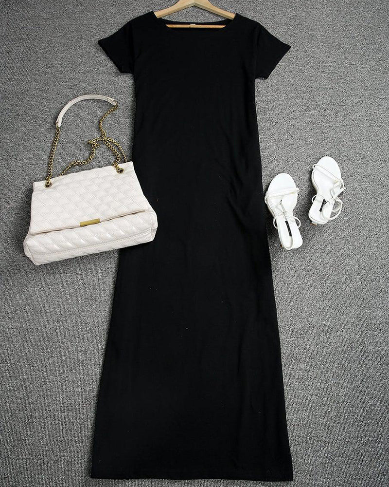 Off-Shoulder Batwing Sleeve Maxi Lounge Dress