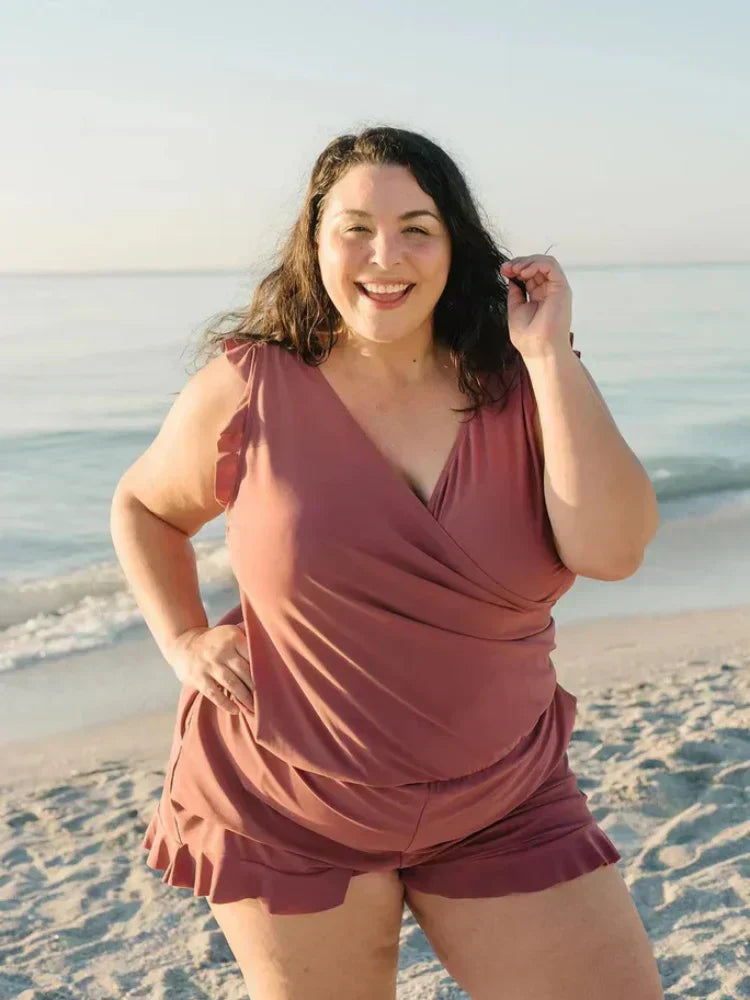 Swim Romper Built-in Bra