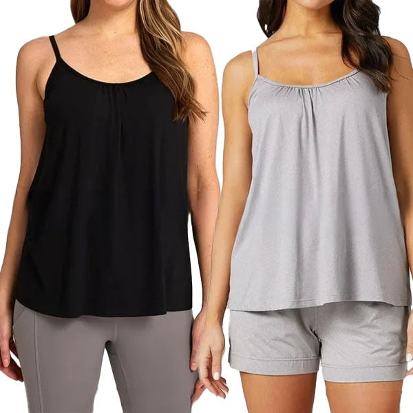 Loose-fitting Tank Top With Built-in Bra
