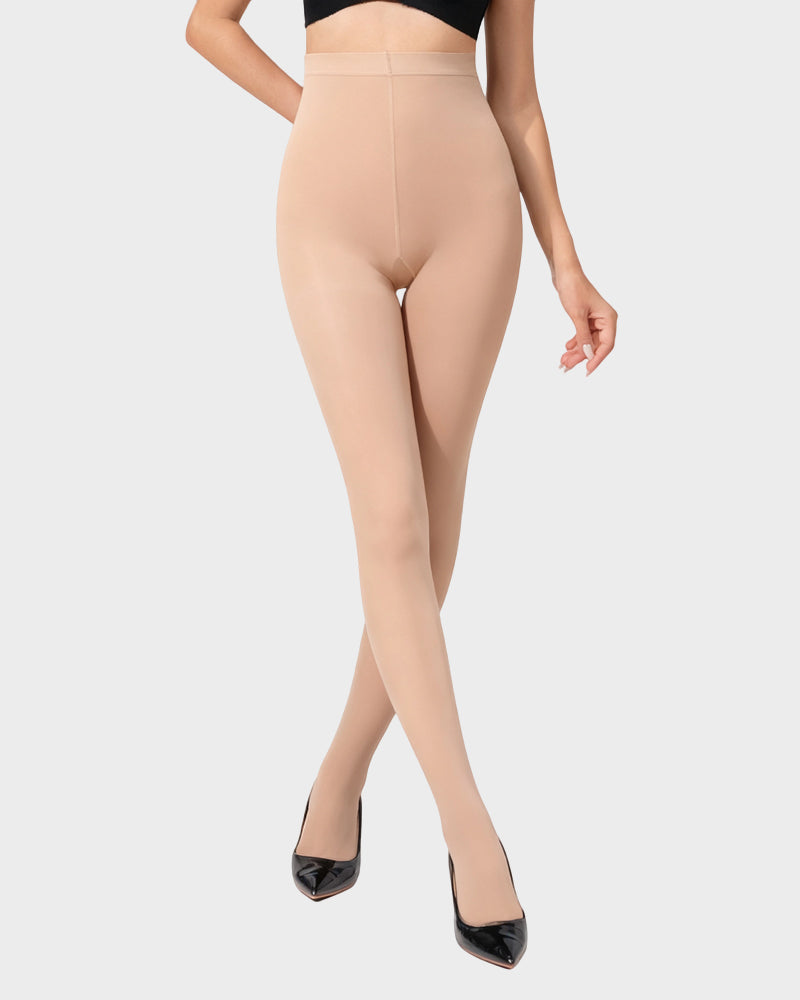 Slimming Semi-Sheer Black Tights