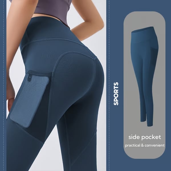 High-waisted tummy-controlling and body-shaping training leggings