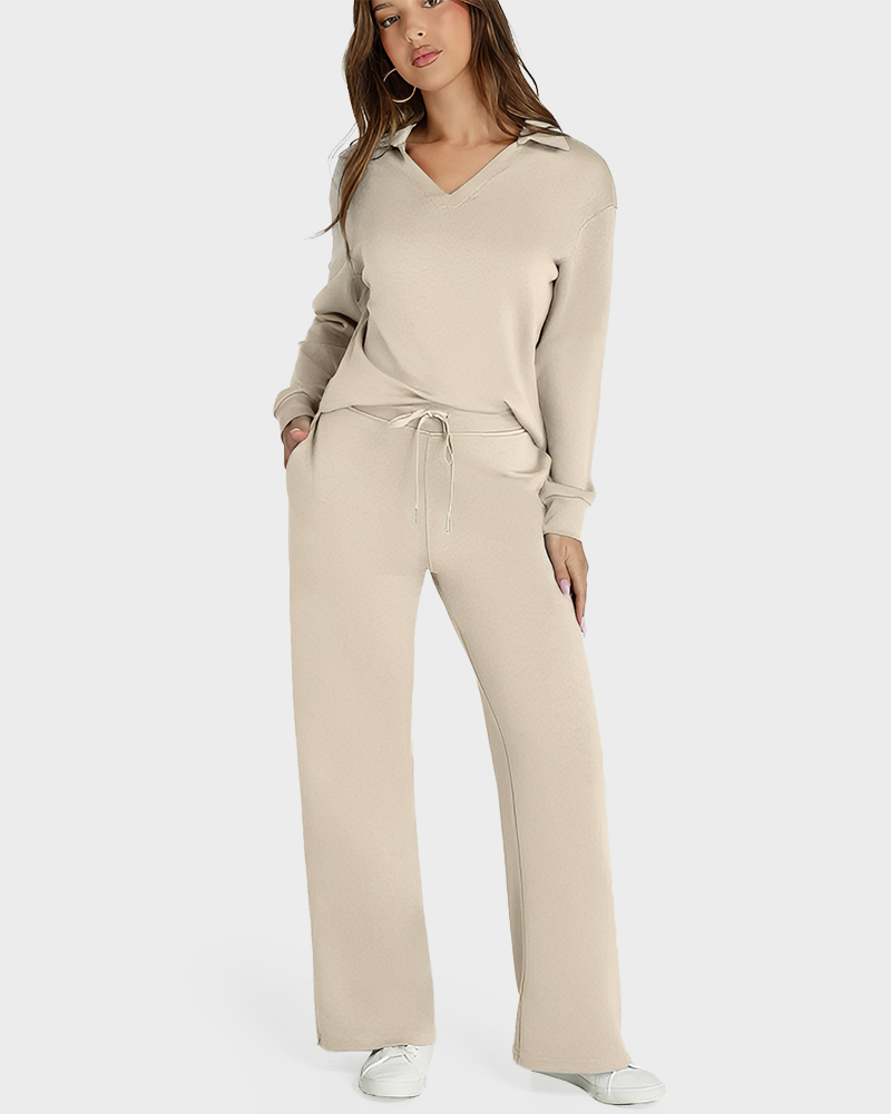 Women's Fall Transition 2-Piece Set - Breathable & Wrinkle Resistant Sweatsuits Sets